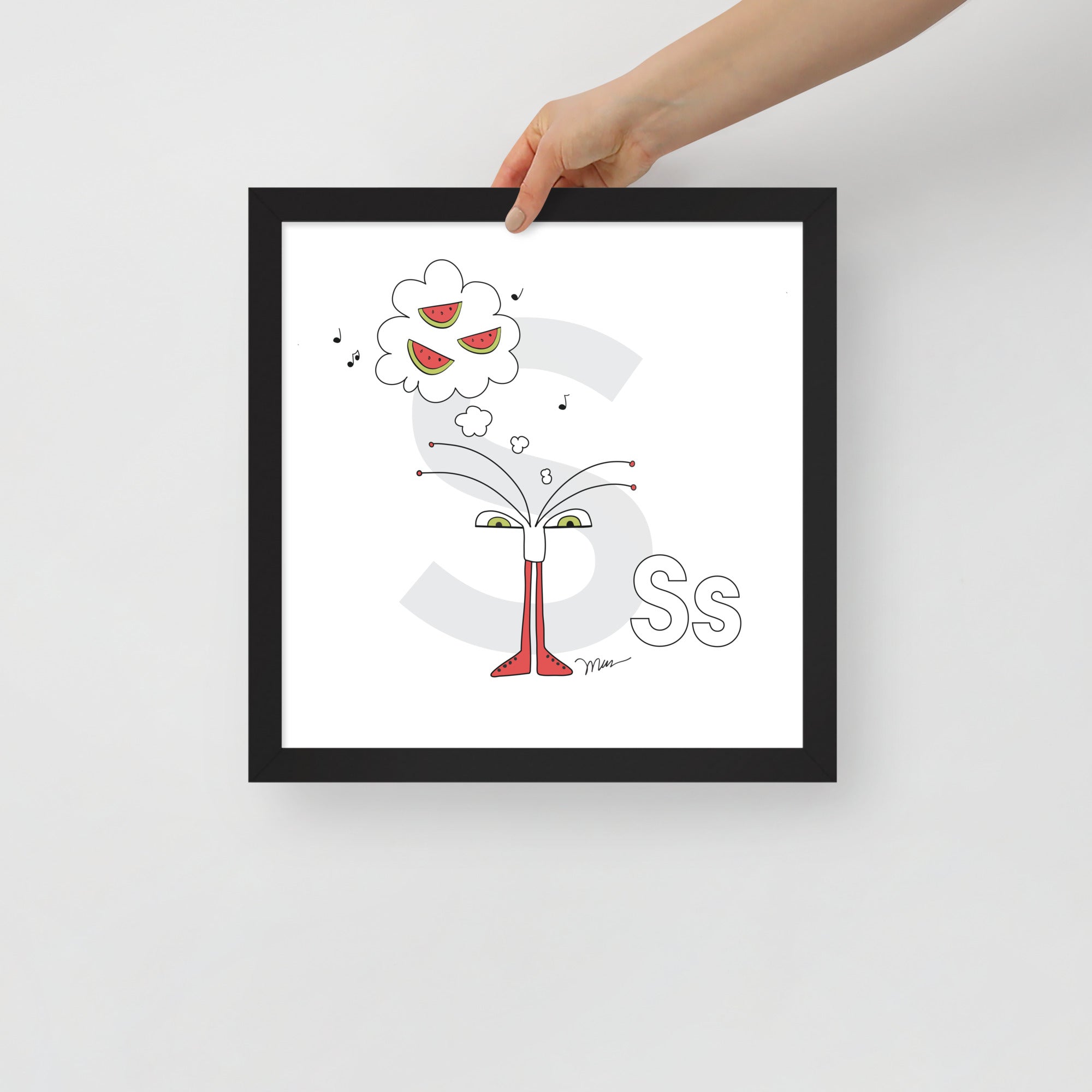 Nursery Wall Art Letter S Art Print | themomemans.com