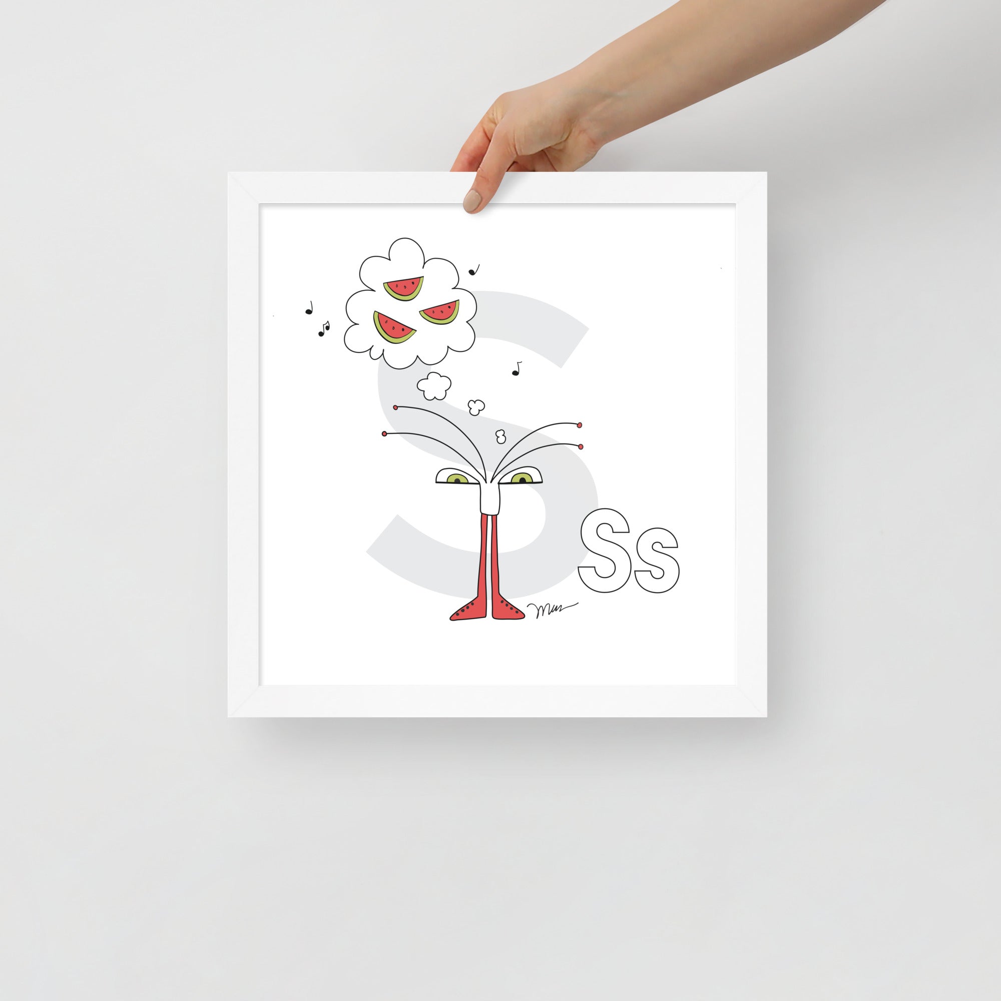 Nursery Wall Art Letter S Art Print | themomemans.com