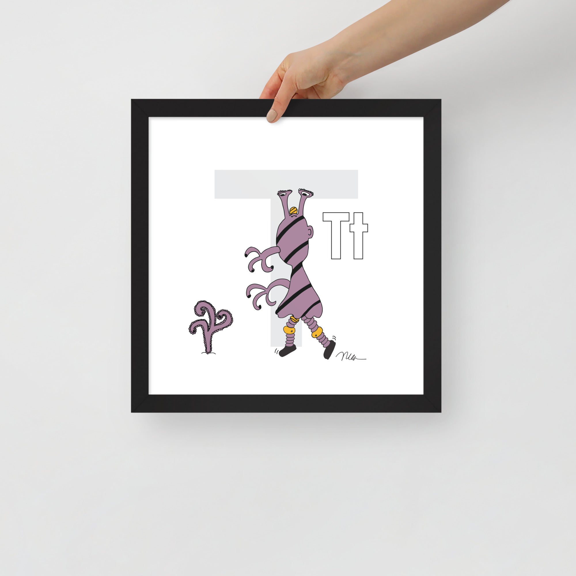 Nursery Wall Art Letter T Art Print | themomemans.com