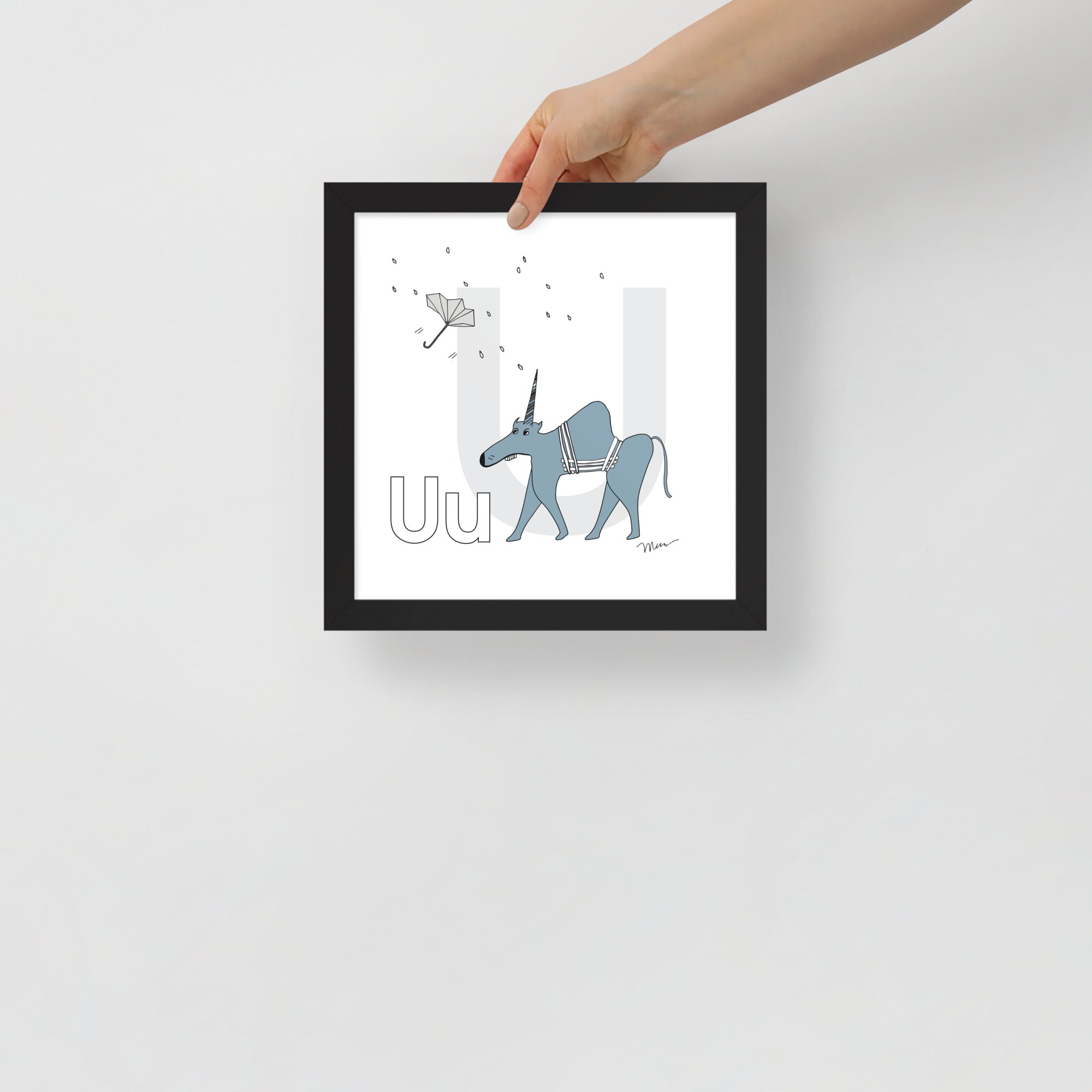 Nursery Wall Art Letter U Art Print | themomemans.com
