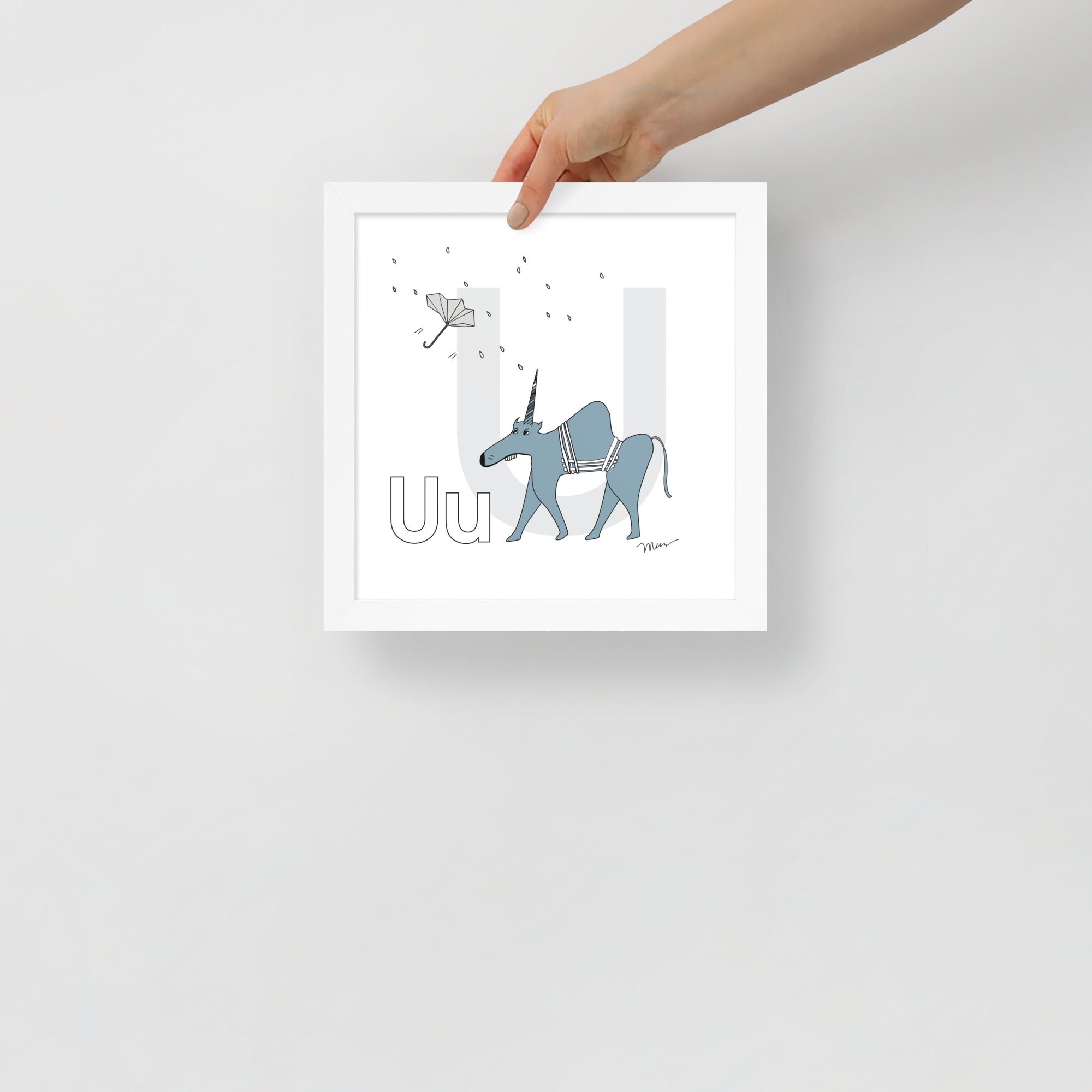 Nursery Wall Art Letter U Art Print | themomemans.com