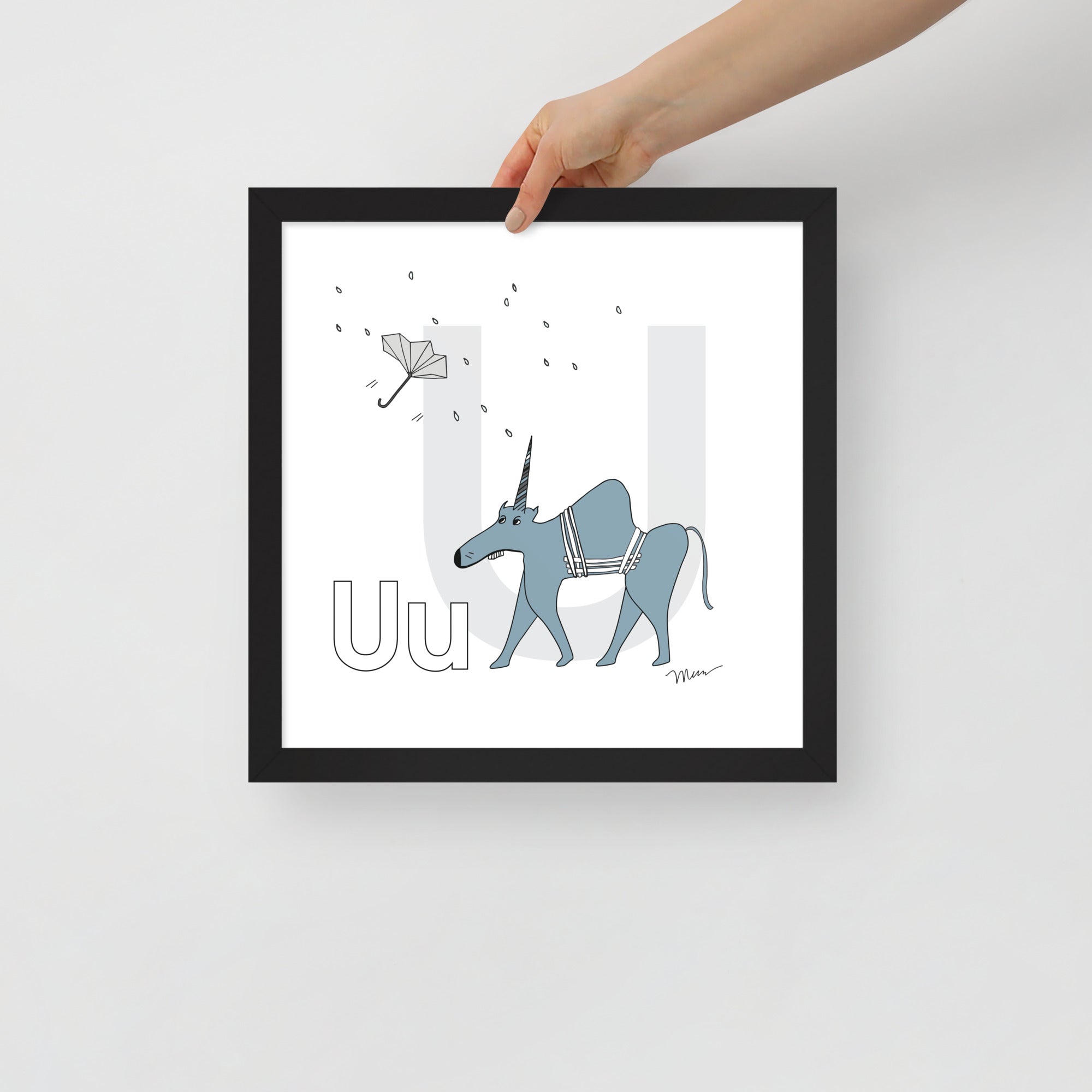 Nursery Wall Art Letter U Art Print | themomemans.com