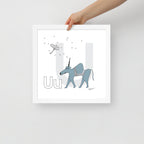 Nursery Wall Art Letter U Art Print | themomemans.com
