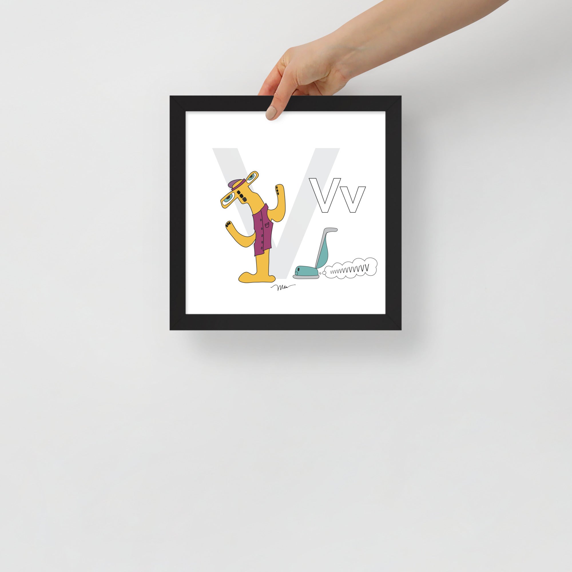 Nursery Wall Art Letter V Art Print | themomemans.com