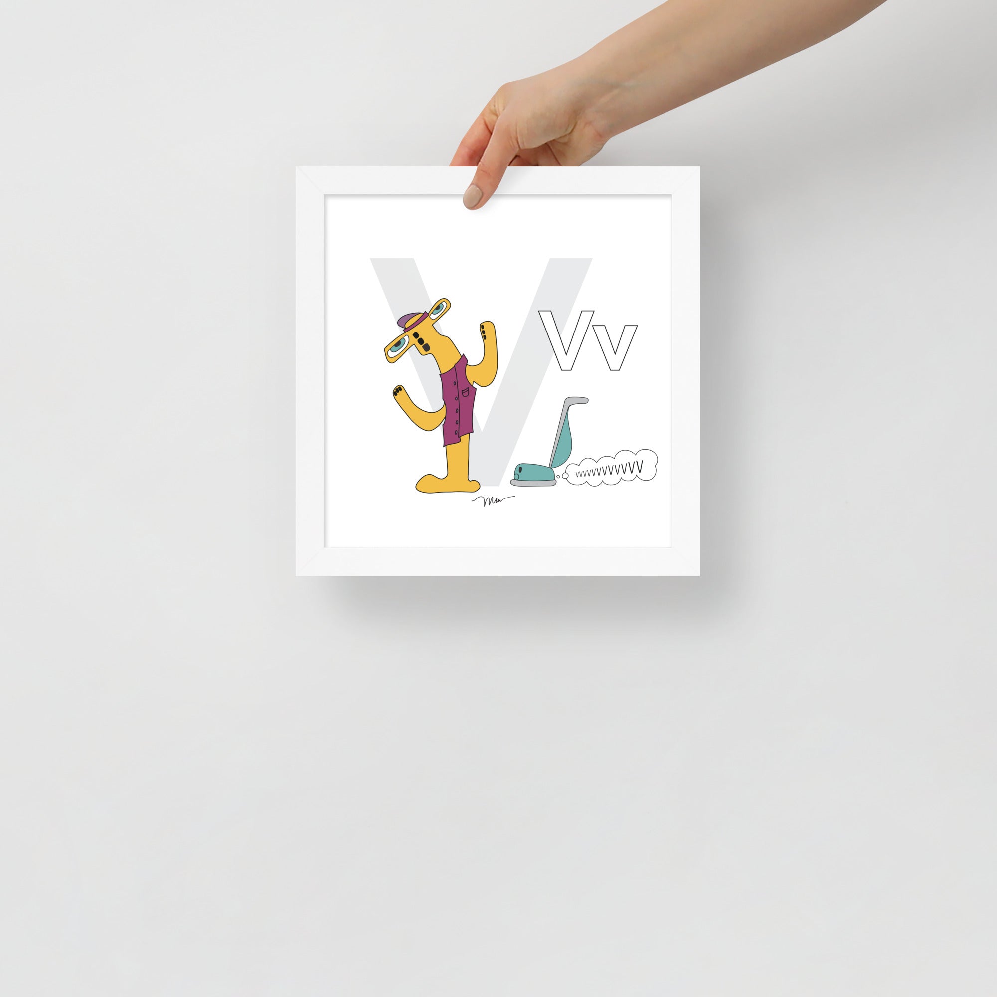 Nursery Wall Art Letter V Art Print | themomemans.com