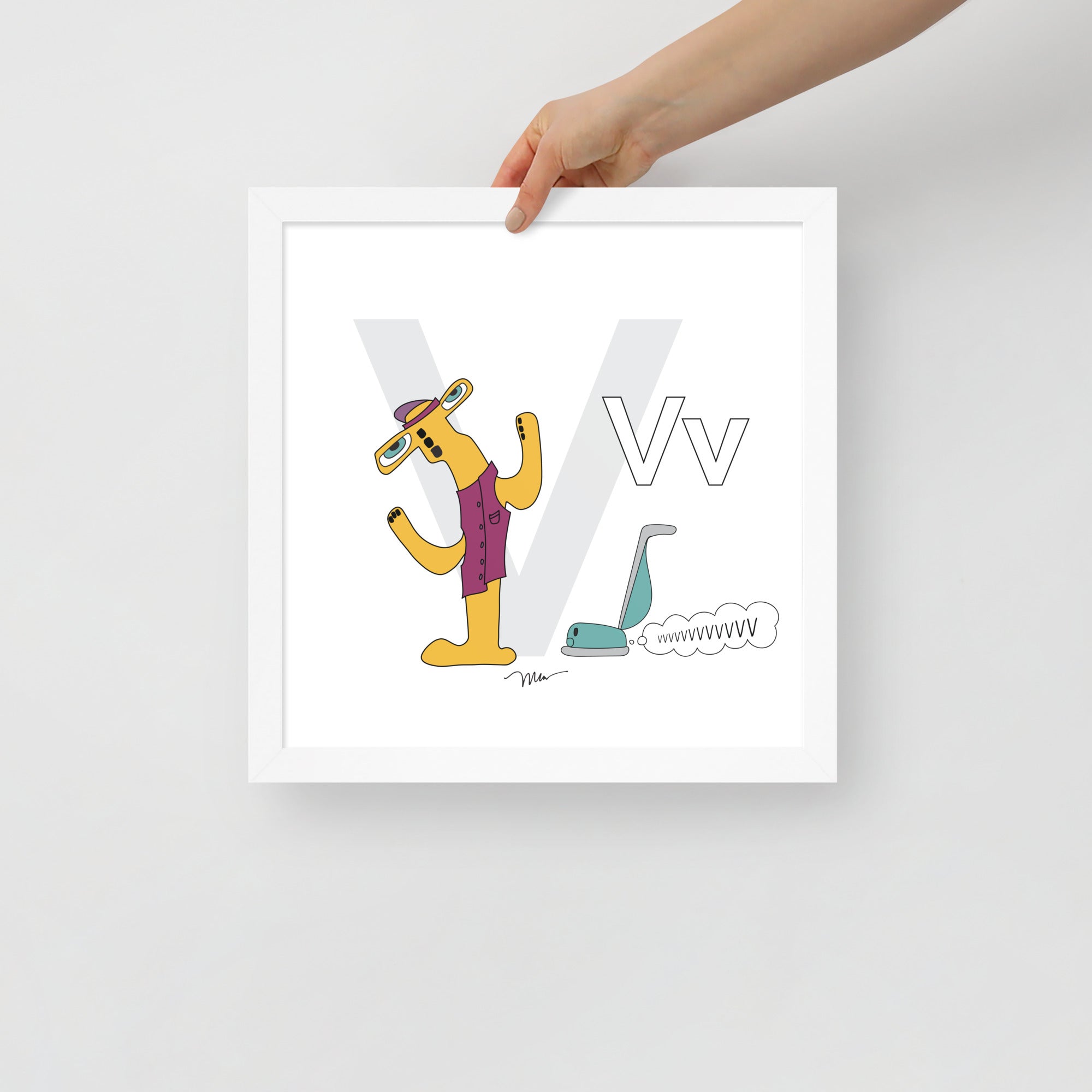 Nursery Wall Art Letter V Art Print | themomemans.com