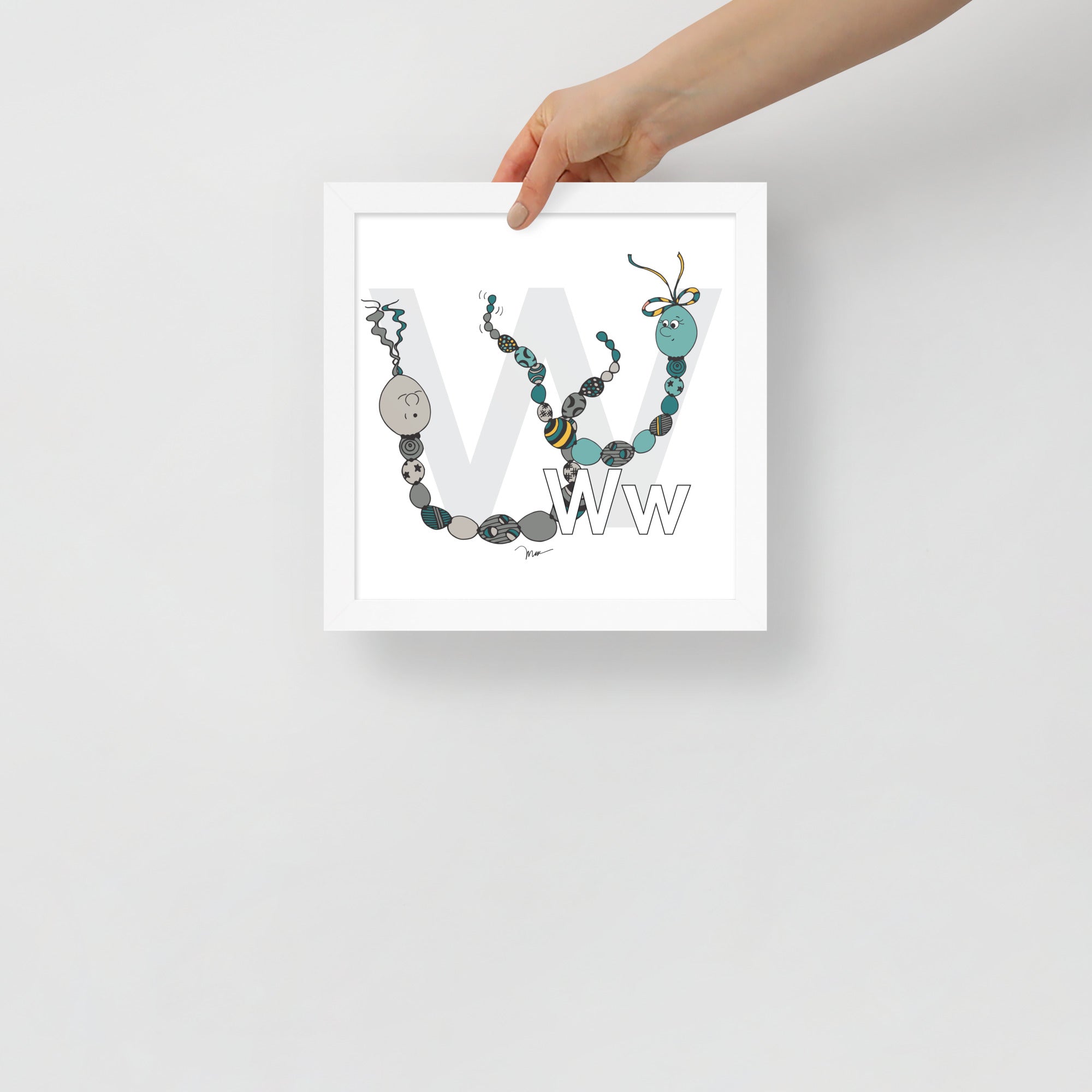 Nursery Wall Art Letter W Art Print | themomemans.com