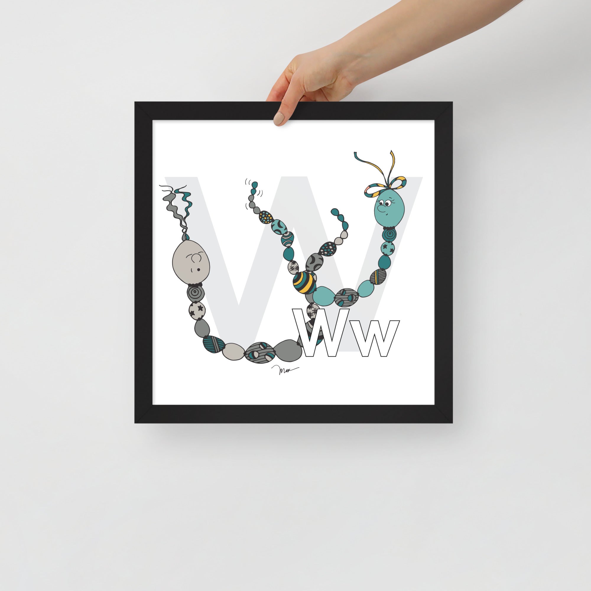 Nursery Wall Art Letter W Art Print | themomemans.com