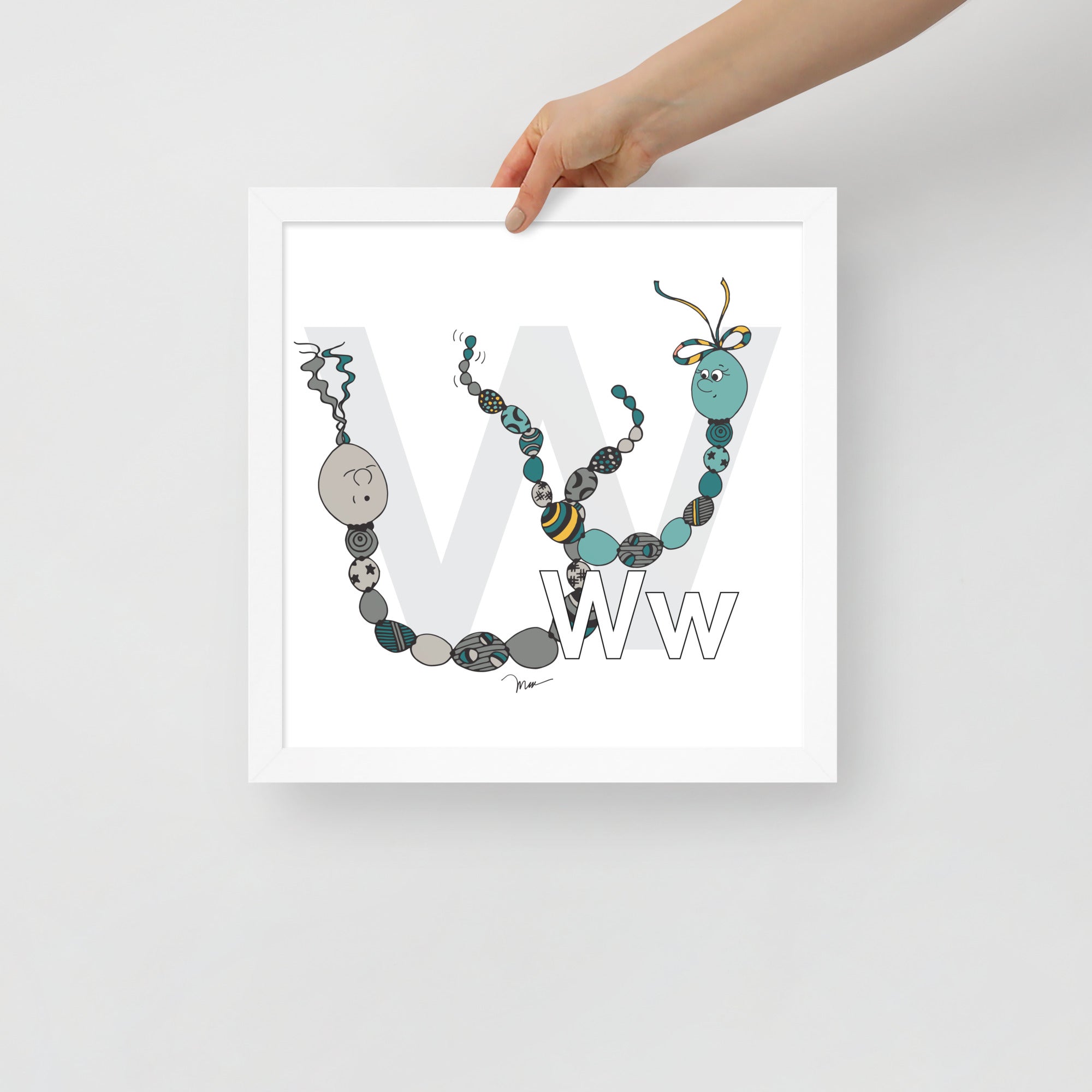 Nursery Wall Art Letter W Art Print | themomemans.com