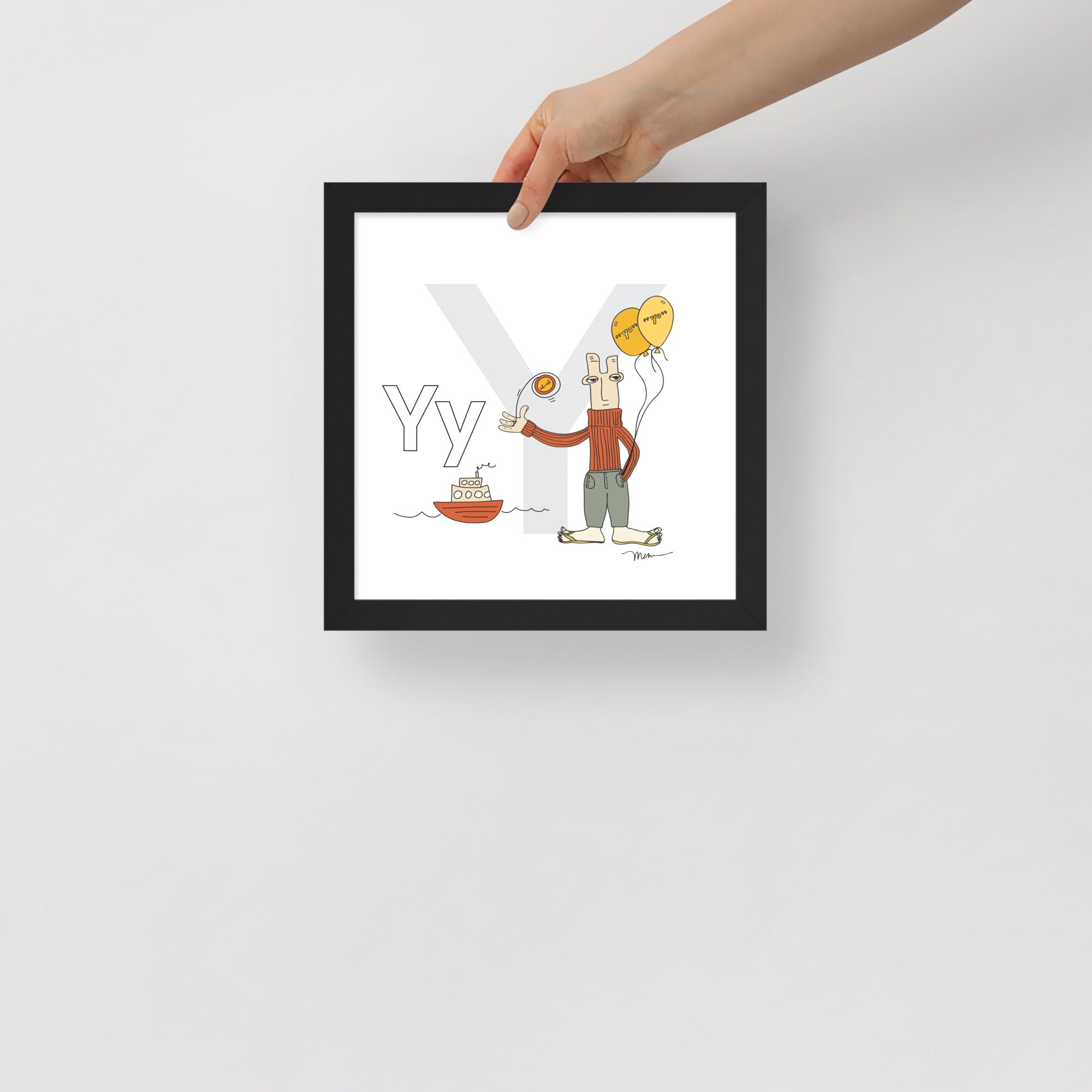 Nursery Wall Art Letter Y Art Print | themomemans.com