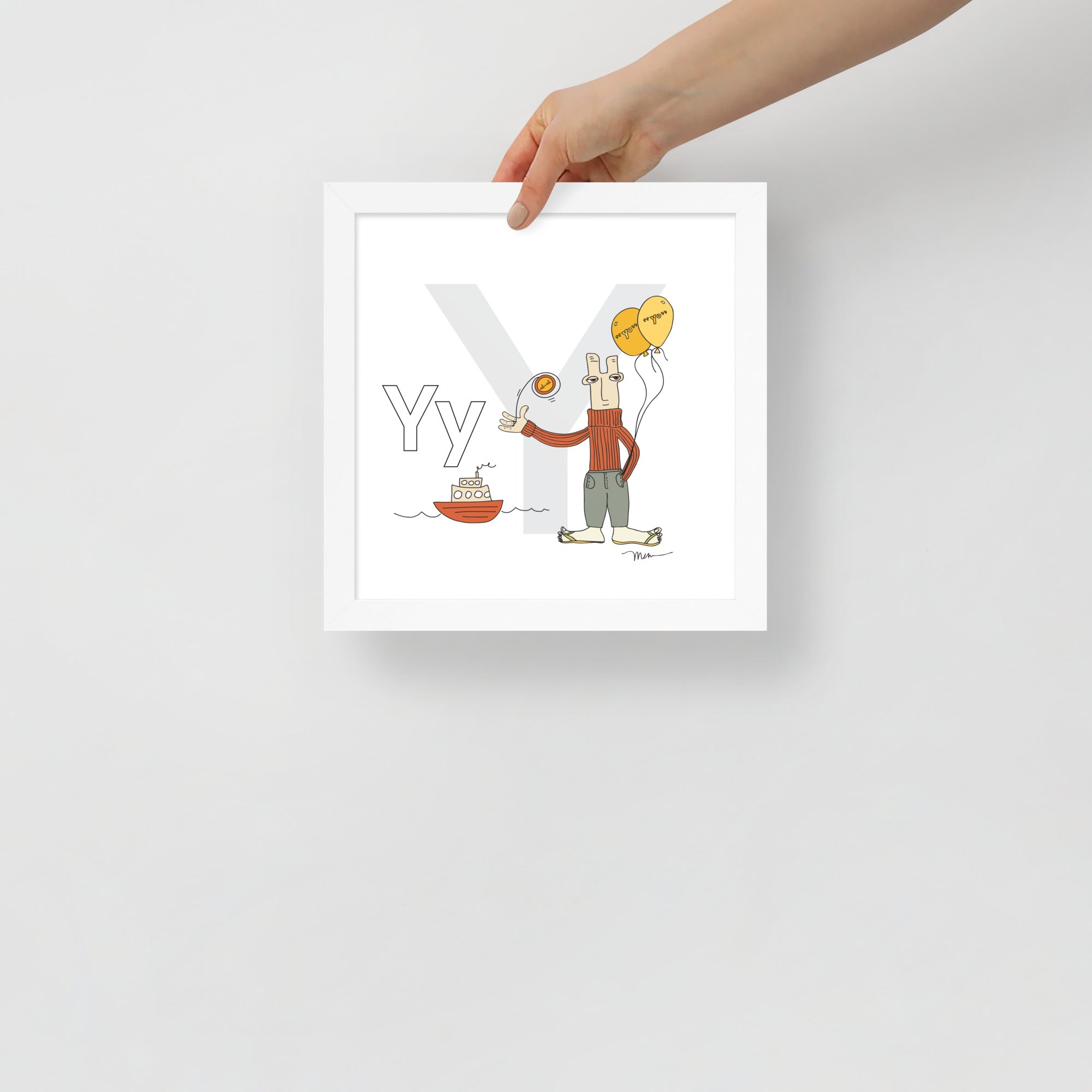 Nursery Wall Art Letter Y Art Print | themomemans.com