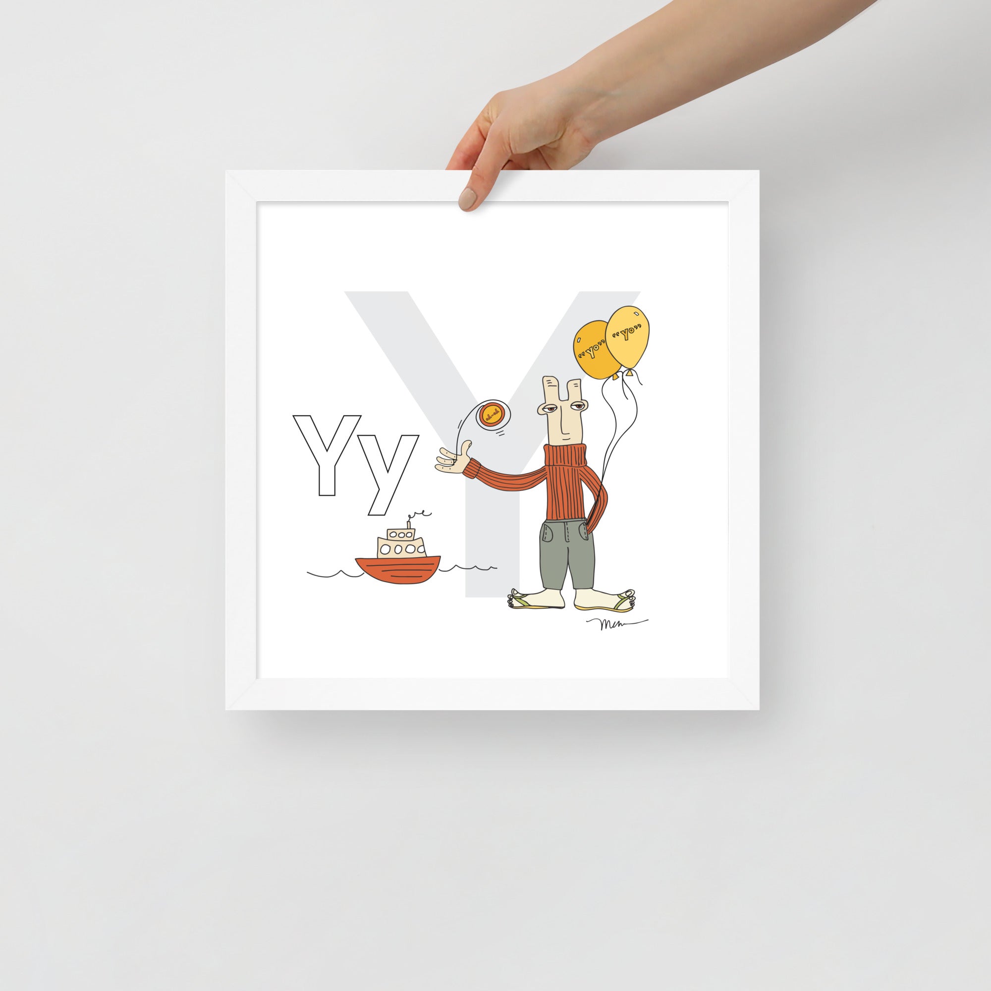 Nursery Wall Art Letter Y Art Print | themomemans.com