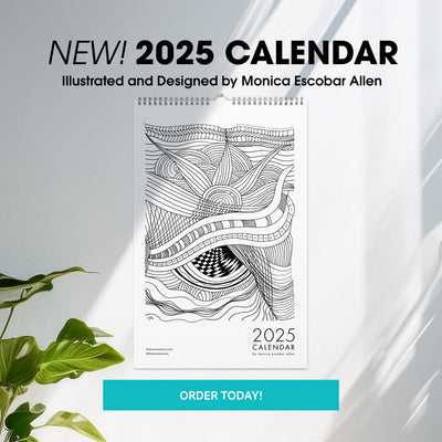 2025 Wall Calendar by Monica Escobar Allen | themomemans.com