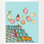 Nursery Wall Art Stairhouses Print | themomemans.com