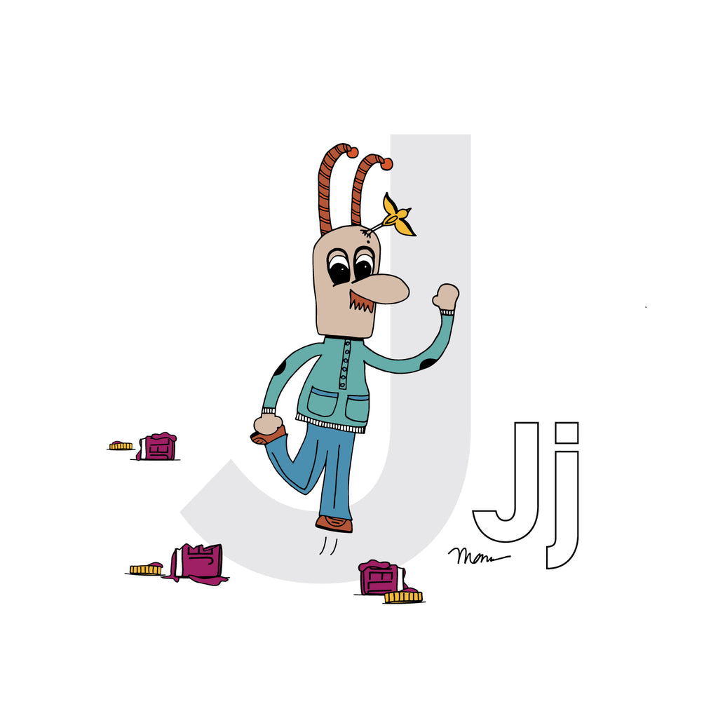Nursery Wall Art Letter J Art Print | themomemans.com