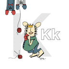 Nursery Wall Art Letter K Art Print | themomemans.com