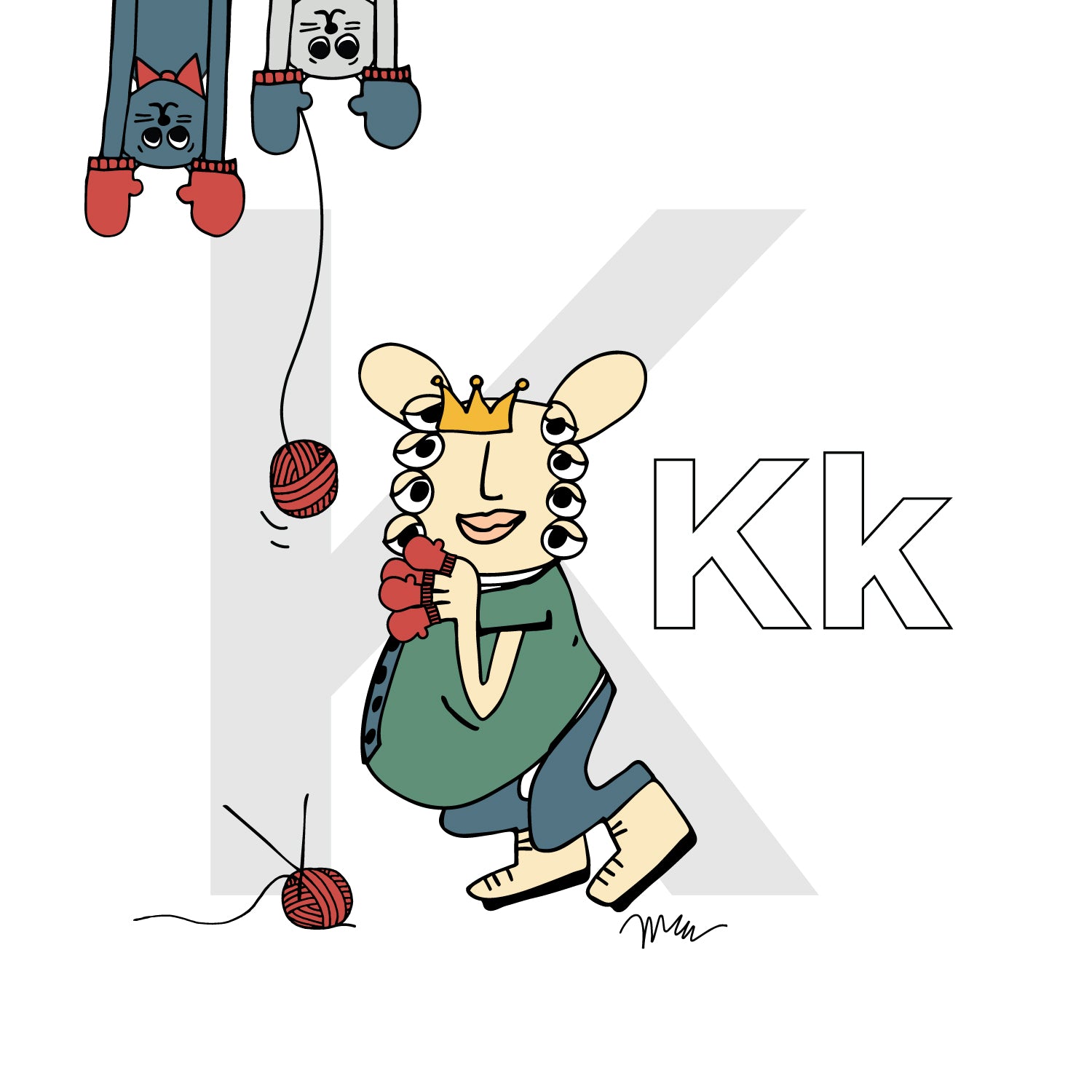 Nursery Wall Art Letter K Art Print | themomemans.com