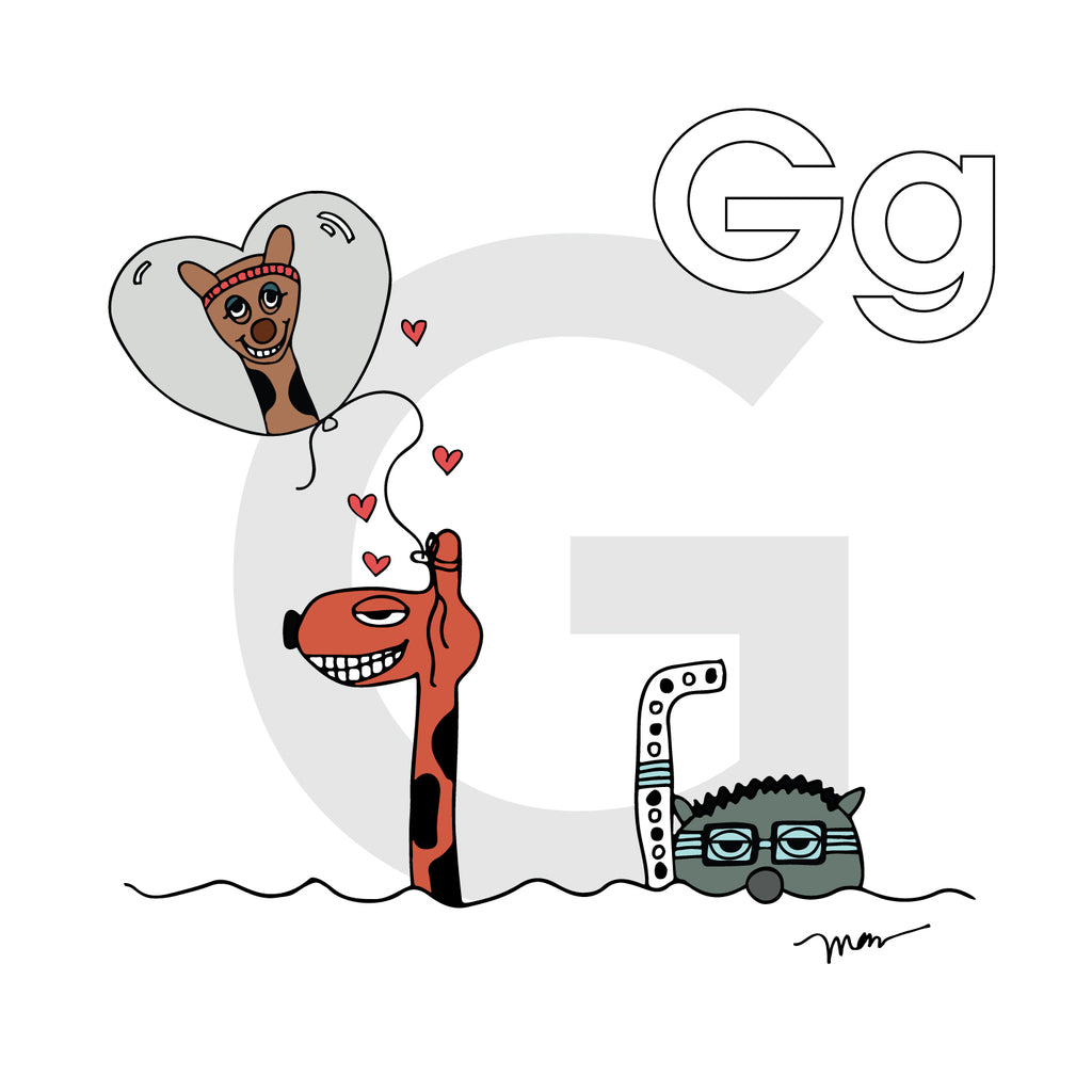 Nursery Wall Art Letter G Art Print | themomemans.com