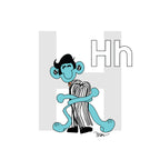 Nursery Wall Art Letter H Art Print | themomemans.com