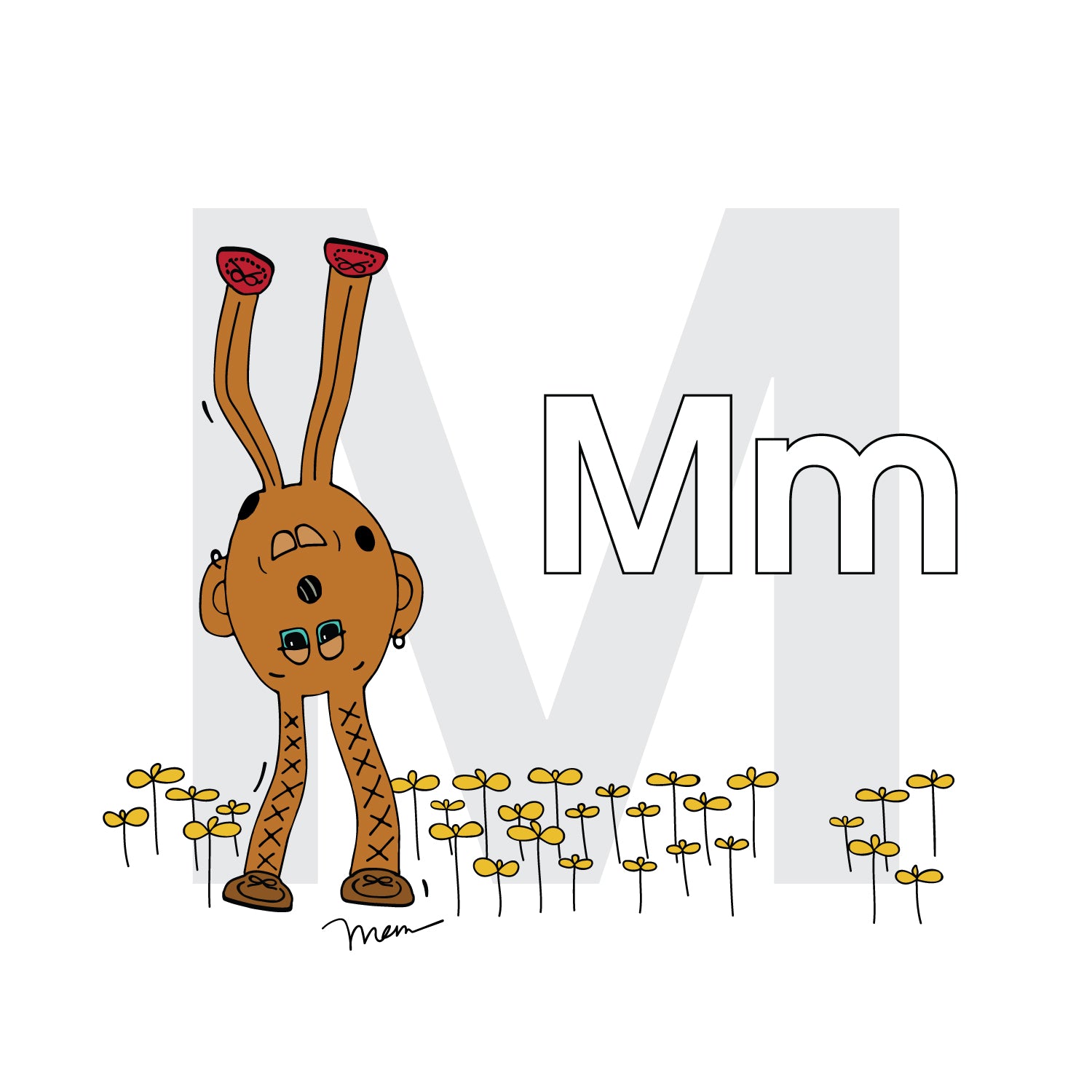 Nursery Wall Art Letter M Art Print | themomemans.com
