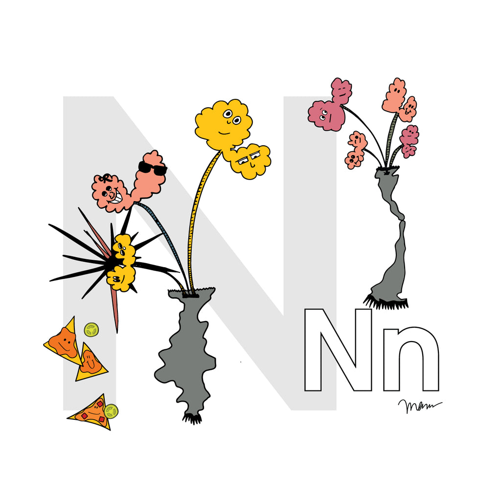 Nursery Wall Art Letter N Art Print | themomemans.com