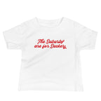 The Suburbs are for Suckers Baby Tee, white | themomemans.com by Monica Escobar Allen