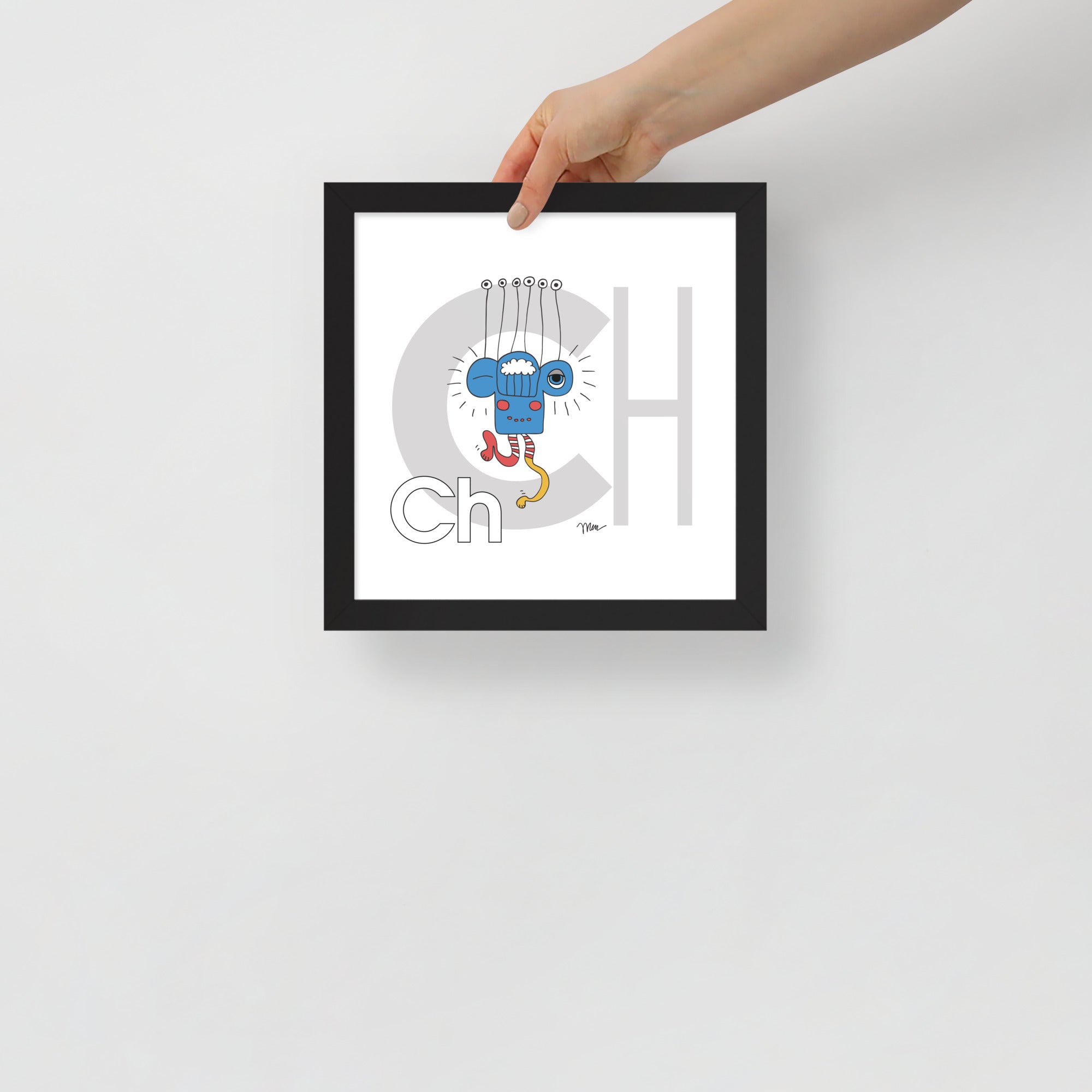 Nursery Wall Art Letter Ch Art Print | themomemans.com