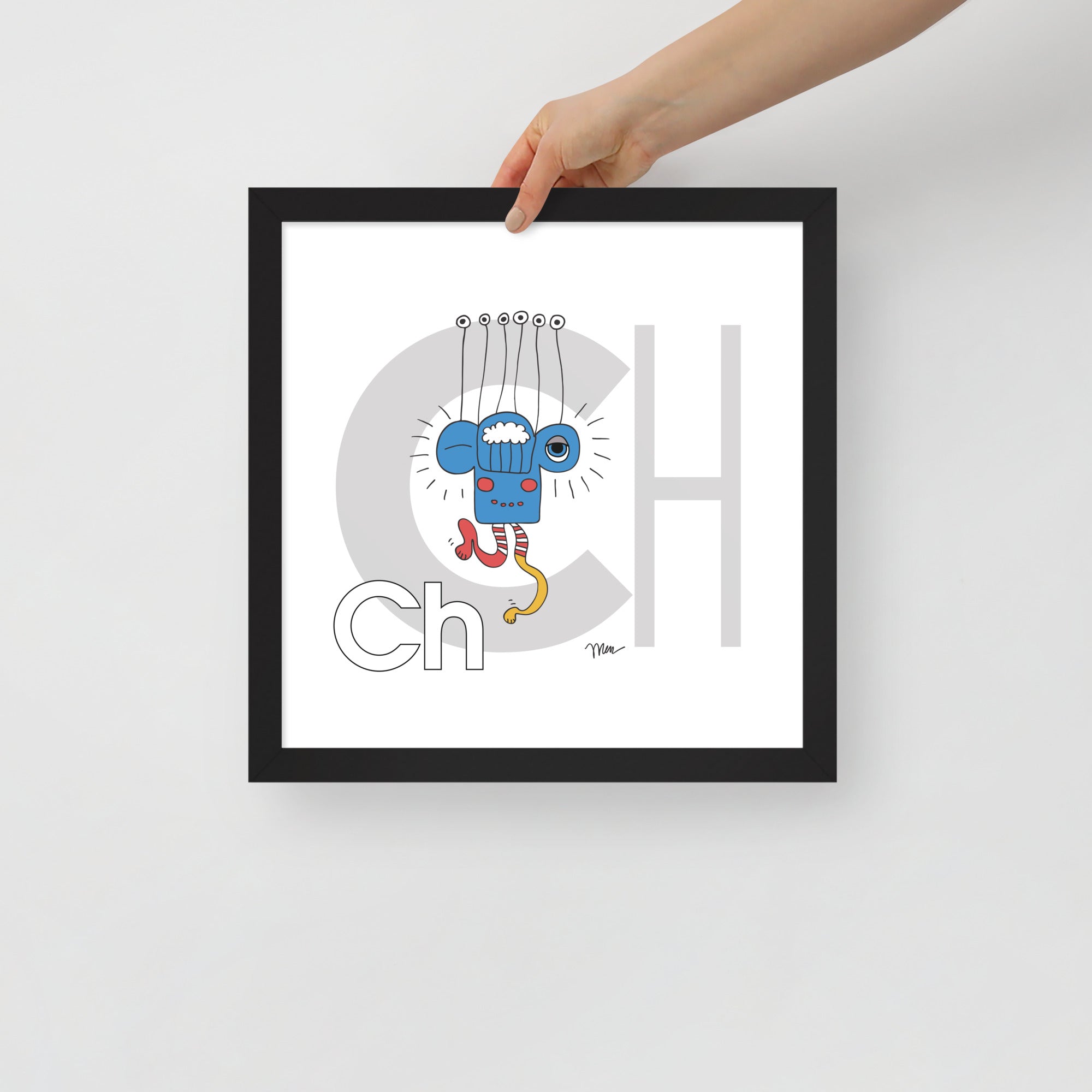 Nursery Wall Art Letter Ch Art Print | themomemans.com