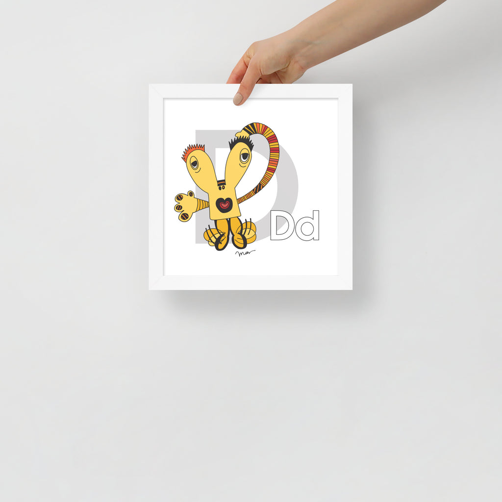 Nursery Wall Art Letter D Art Print | themomemans.com