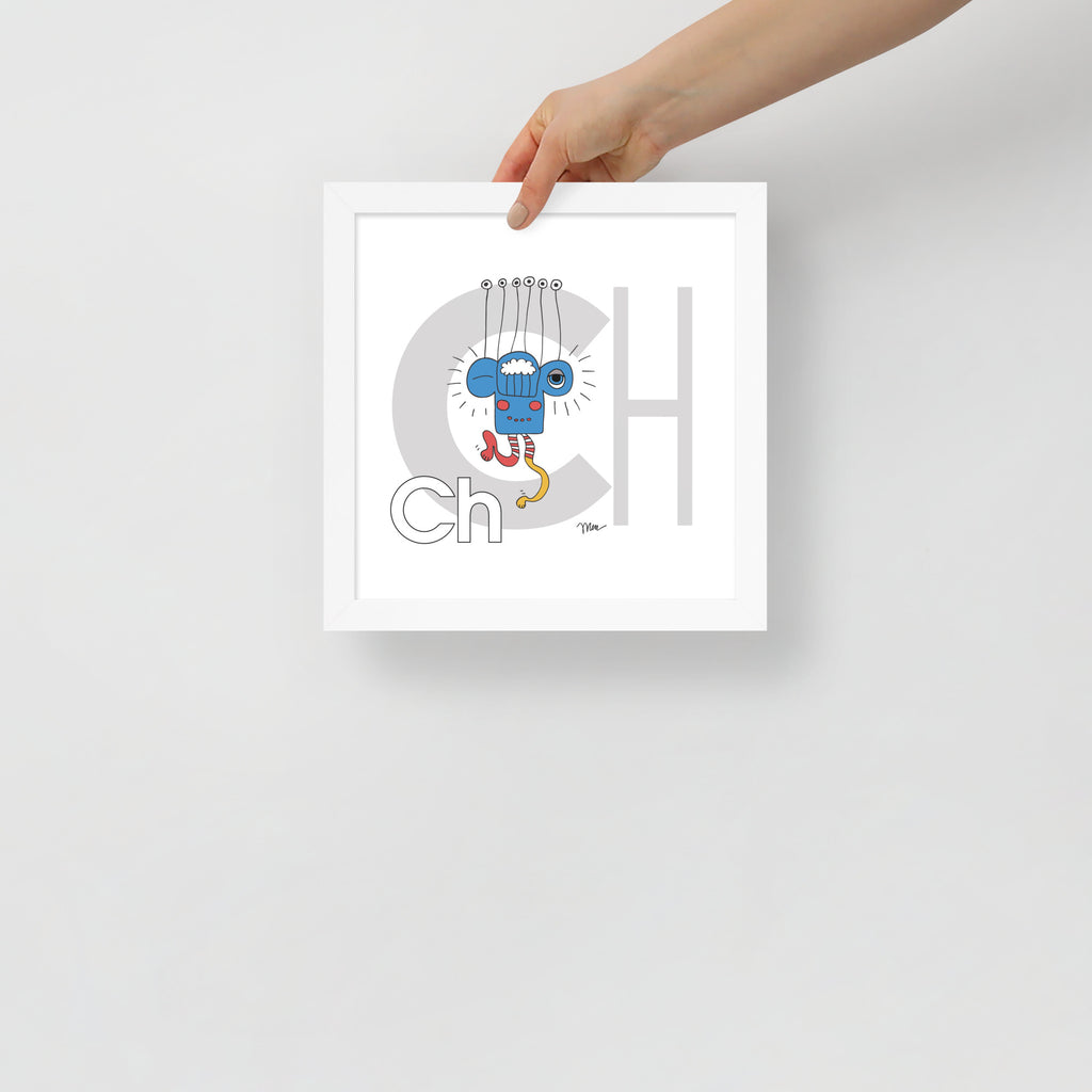 Nursery Wall Art Letter Ch Art Print | themomemans.com