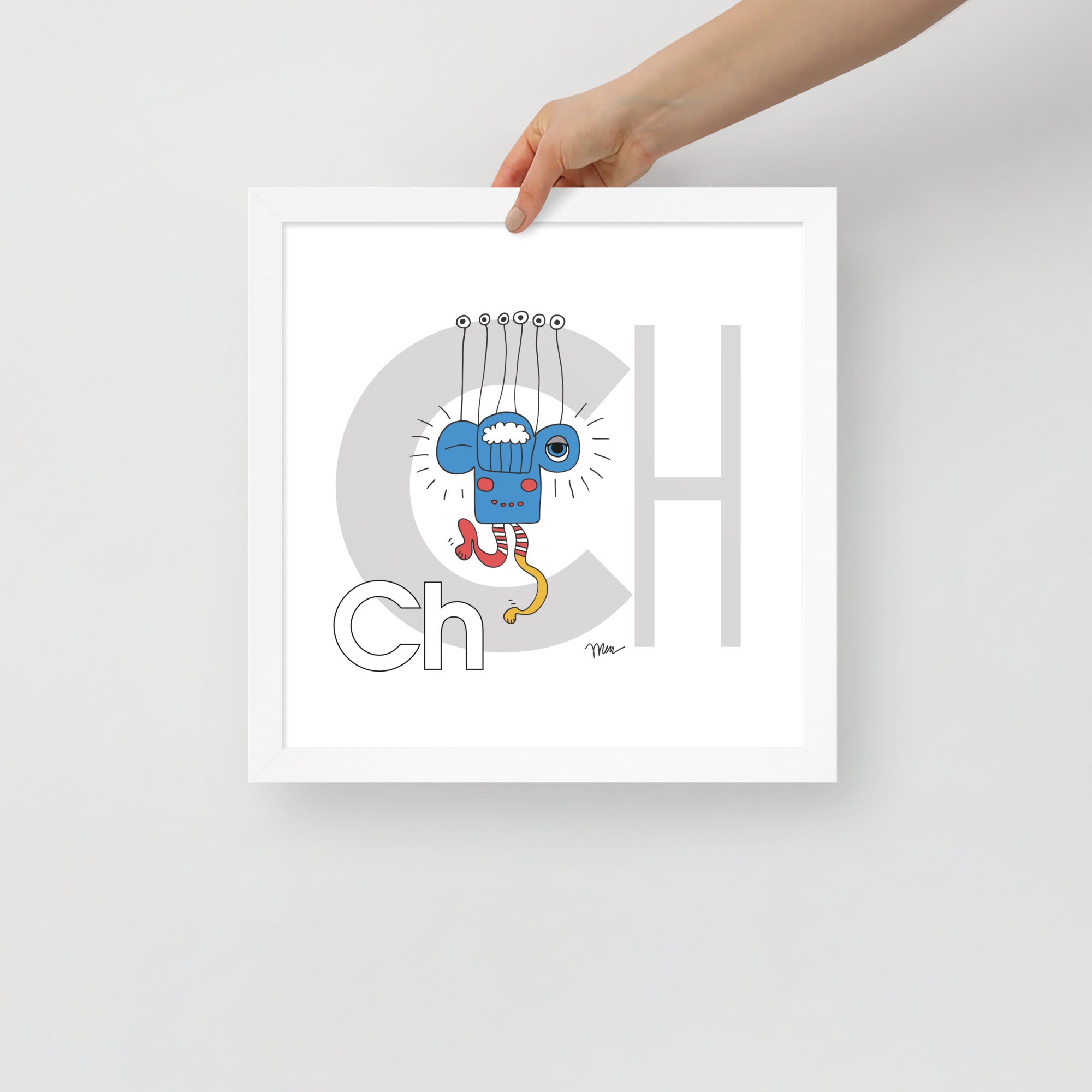 Nursery Wall Art Letter Ch Art Print | themomemans.com
