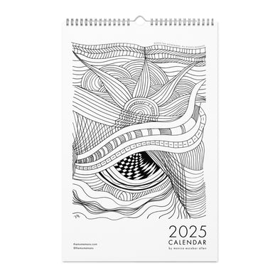 2025 Calendar illustrated by Monica Escobar Allen | themomemans.com