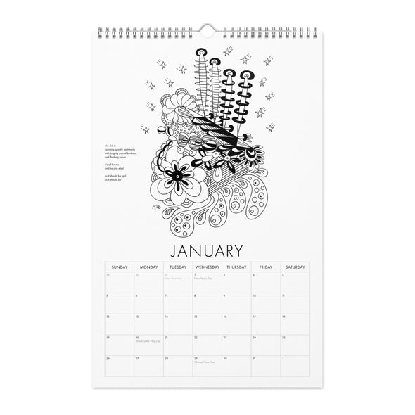 2025 Calendar January | themomemans.com by Monica Escobar Allen