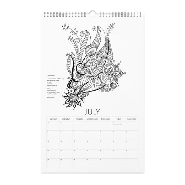 2025 Calendar July | themomemans.com by Monica Escobar Allen