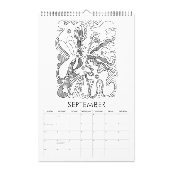 2025 Calendar Sept | themomemans.com by Monica Escobar Allen