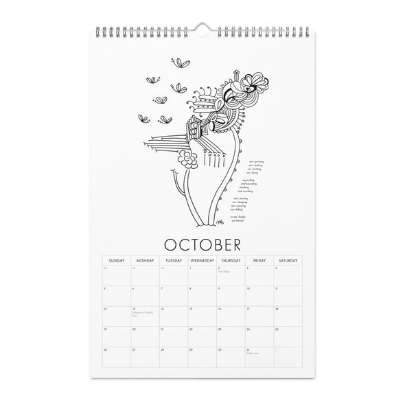 2025 Calendar October | themomemans.com by Monica Escobar Allen