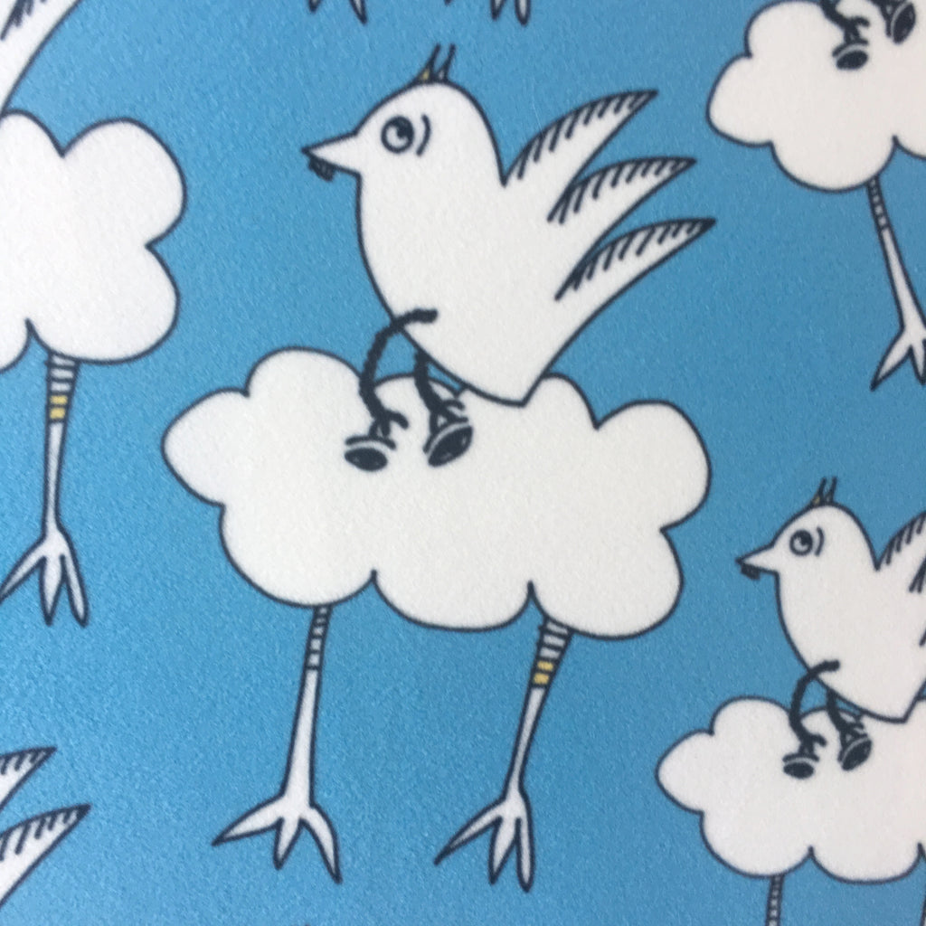 Barbara Blue Super Lux Velveteen Pillow for kids' rooms and playrooms. The MoMeMans® by Monica Escobar Allen.