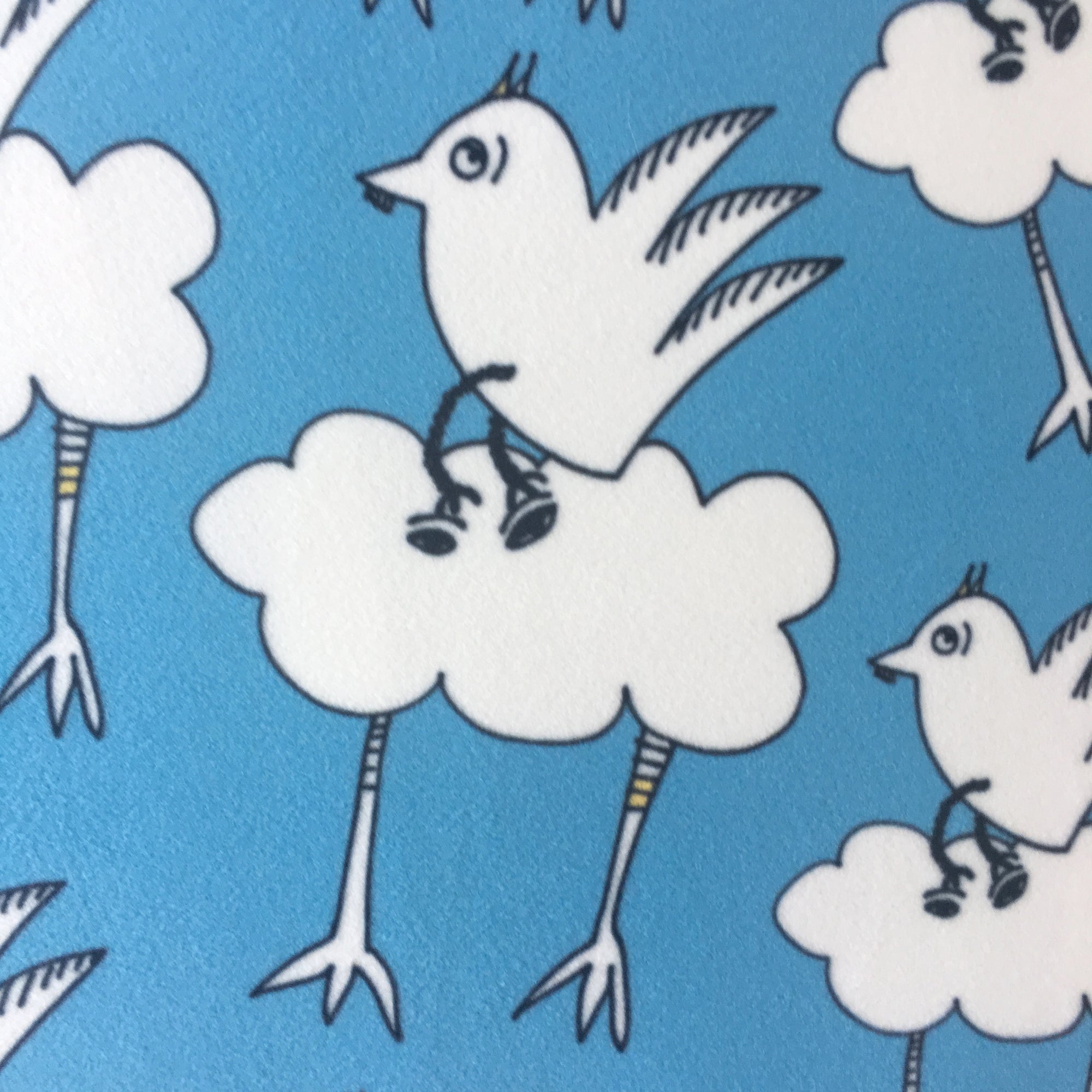 Barbara Blue Super Lux Velveteen Pillow for kids' rooms and playrooms. The MoMeMans® by Monica Escobar Allen.