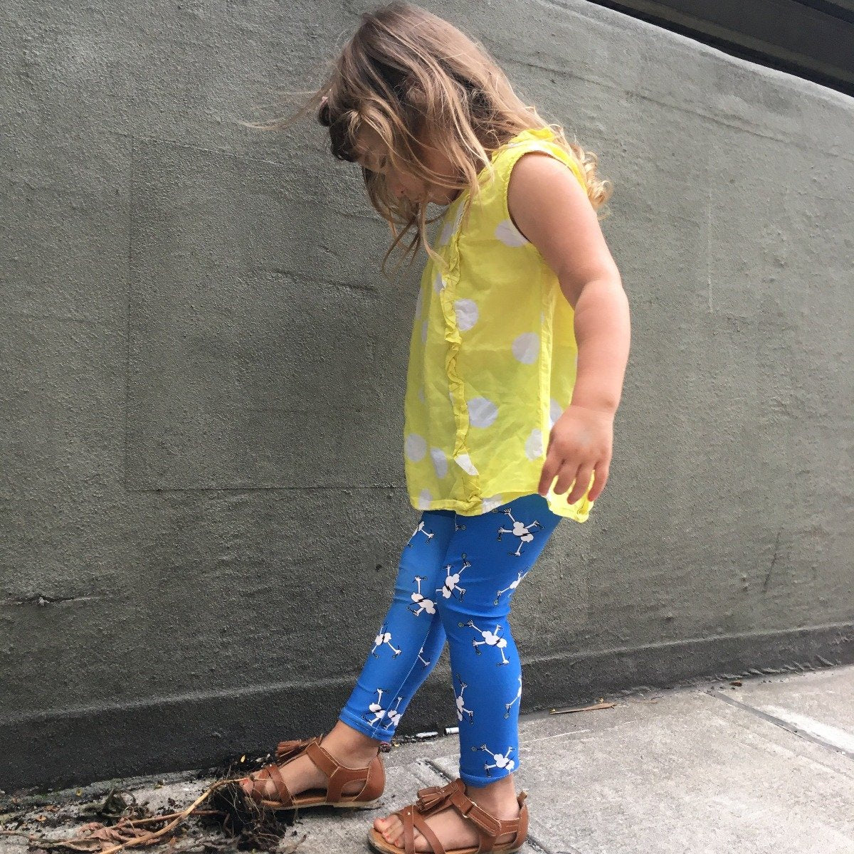 Cute Kids Yoga Pant Leggings: Rainclouds Love Lollipops. The MoMeMans®