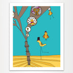 The MoMeMans® Treehouses Print by Monica Escobar Allen