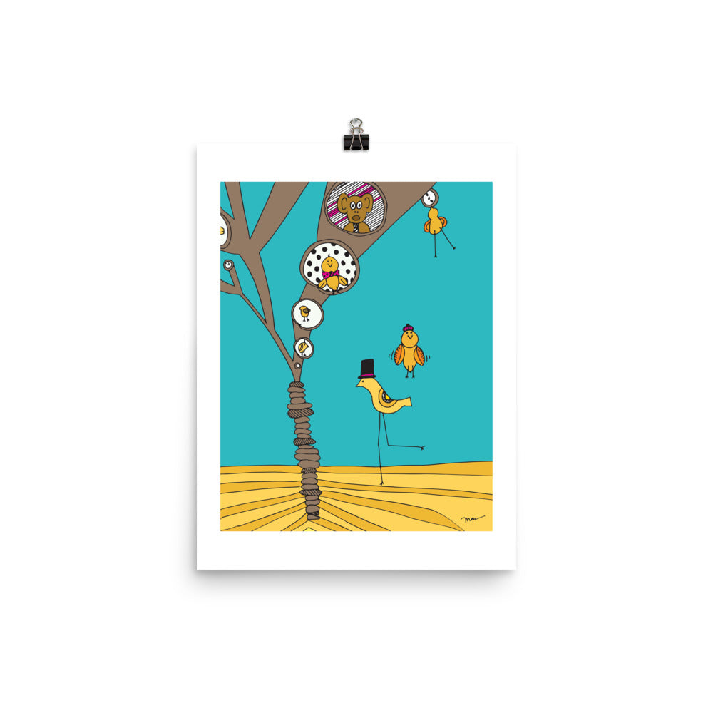The MoMeMans® Treehouses Print by Monica Escobar Allen