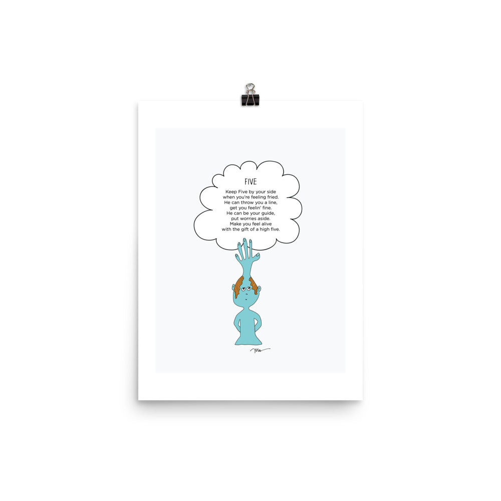 The MoMeMans® Five Print by Monica Escobar Allen