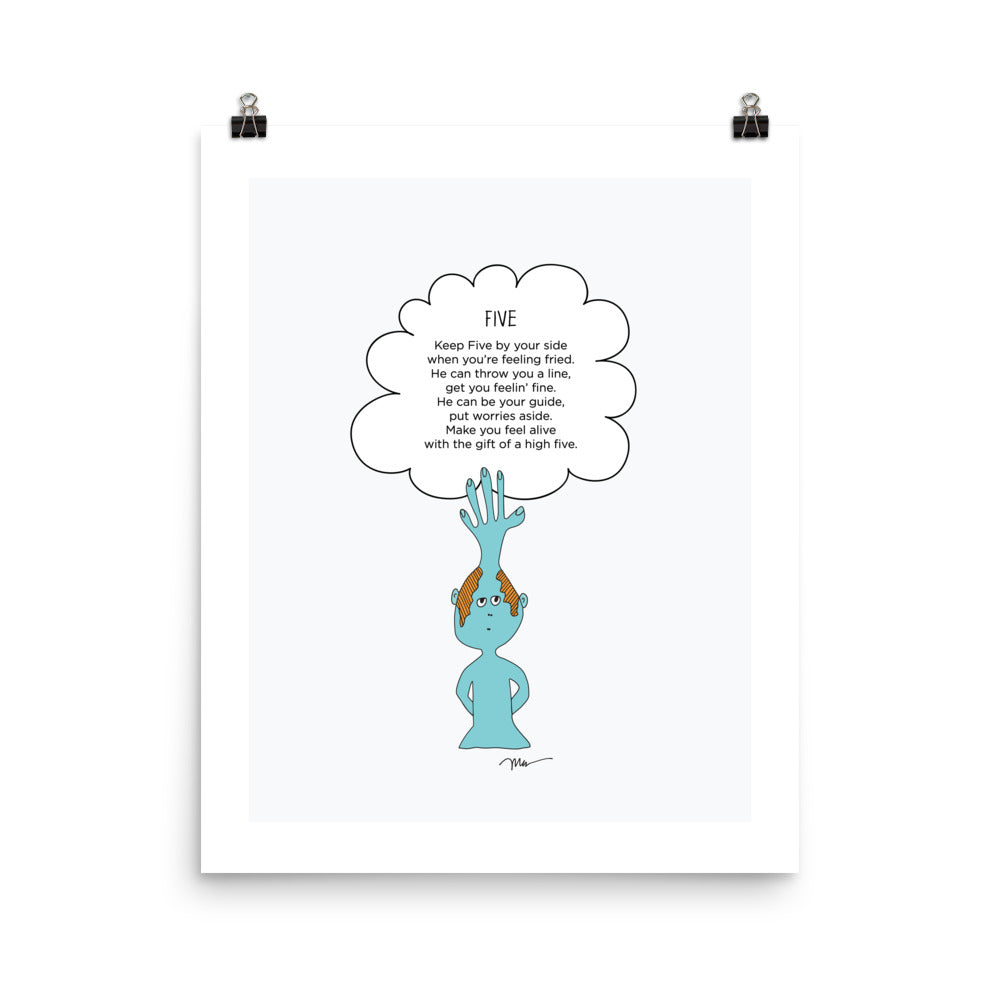 The MoMeMans® Five Print by Monica Escobar Allen