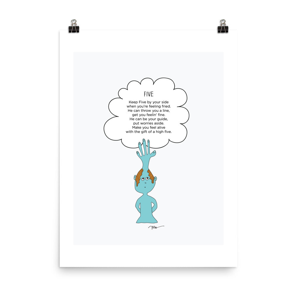The MoMeMans® Five Print by Monica Escobar Allen