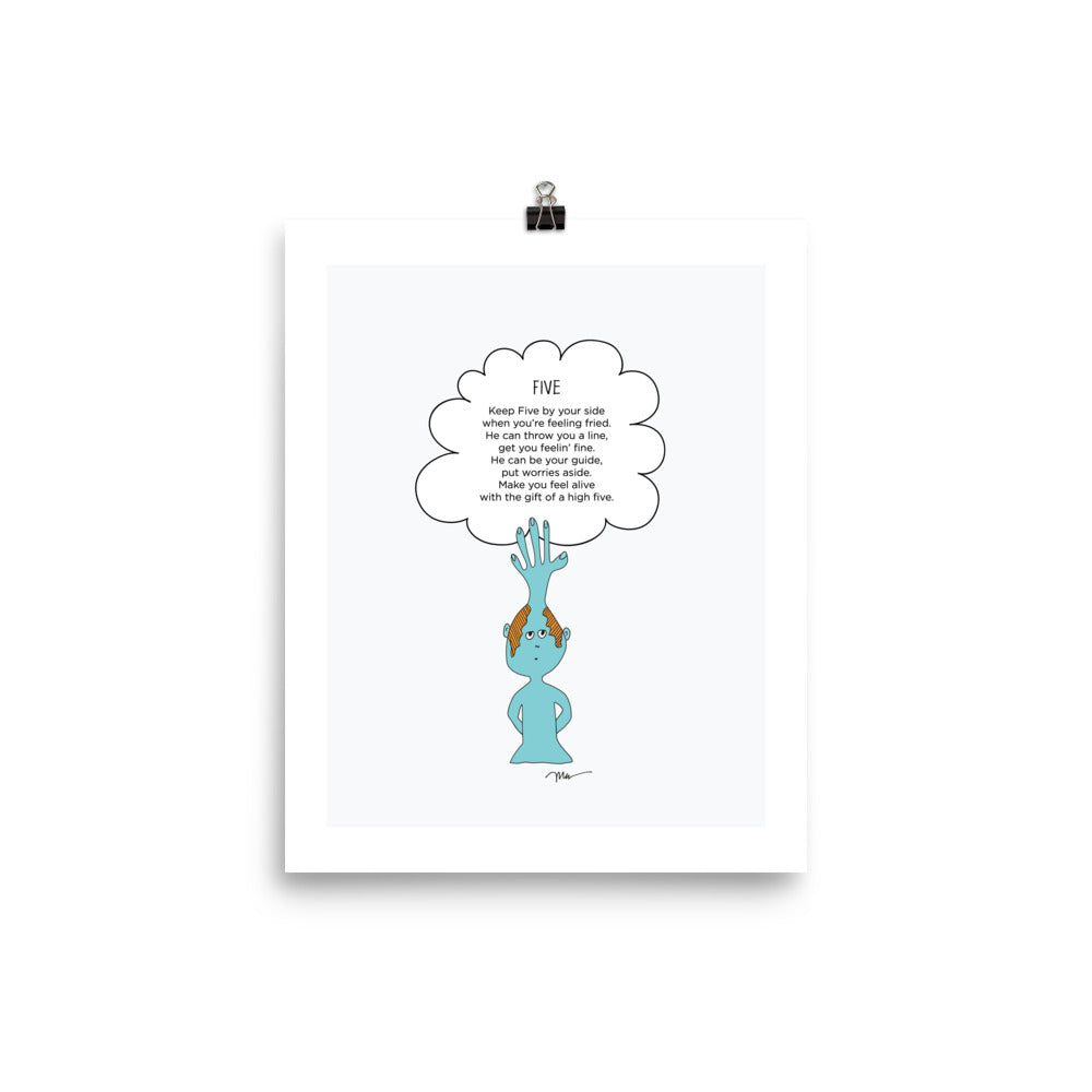 The MoMeMans® Five Print by Monica Escobar Allen