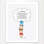The MoMeMans® Fourheads Print by Monica Escobar Allen