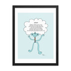The MoMeMans® Hayhay Print by Monica Escobar Allen. This guy really likes to hug.