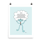 The MoMeMans® Hayhay Print by Monica Escobar Allen. This guy really likes to hug.