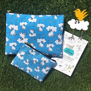 The MoMeMans® Barbara Birdie Zipper Pouch by Monica Escobar Allen 