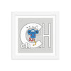 10x10 Framed Letter Ch Art Print, Banana, featuring Charlie from the ZYX Project. For Nursery Rooms, Kids Rooms and Playrooms.